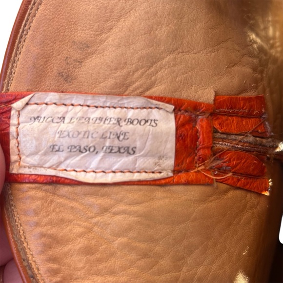 Vintage Ostrich Tangerin Leather Boots 9.5 & Belt‎ 34-38 main image 4